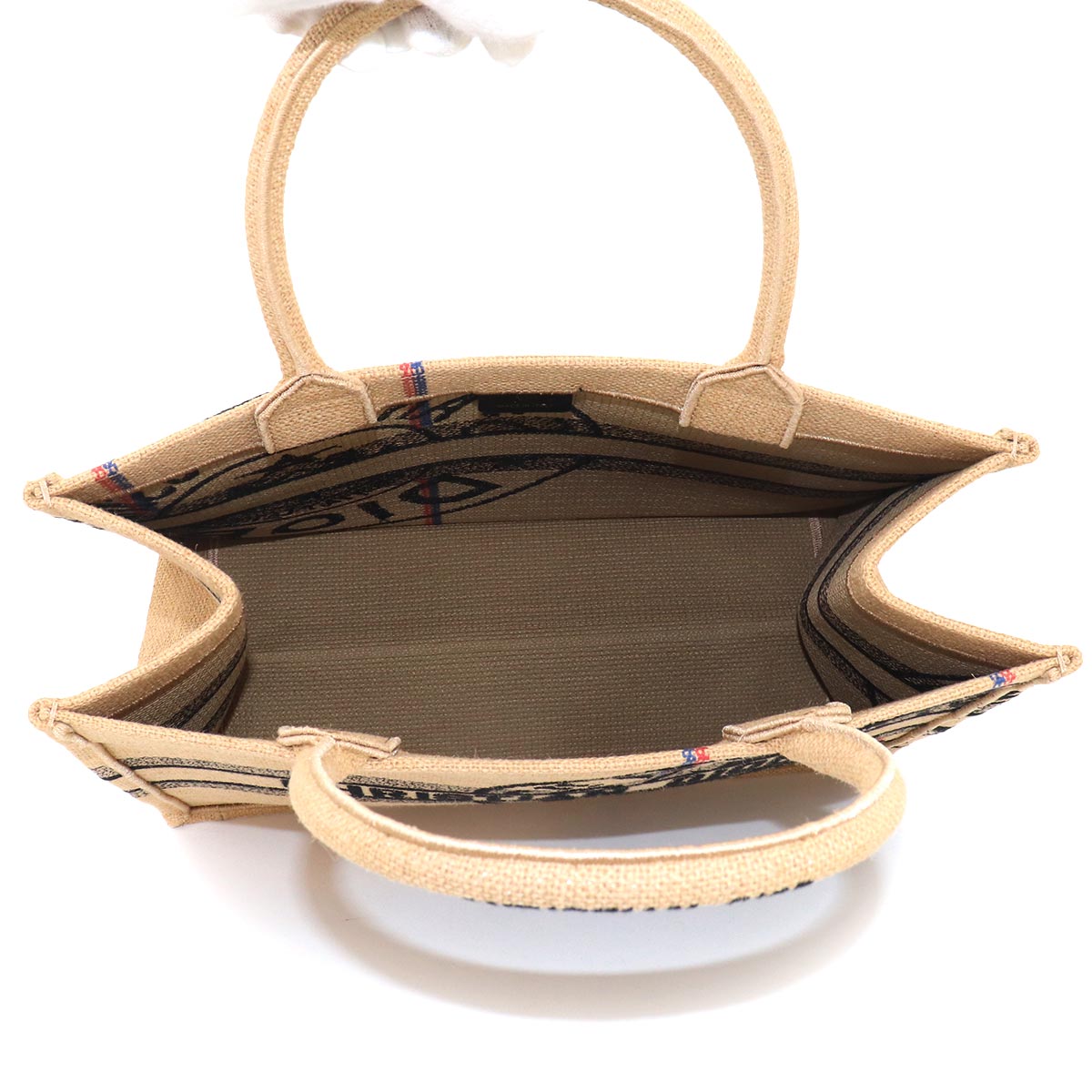 Union Book Tote Medium Bag Jute Canvas Beige M1296ZRUW