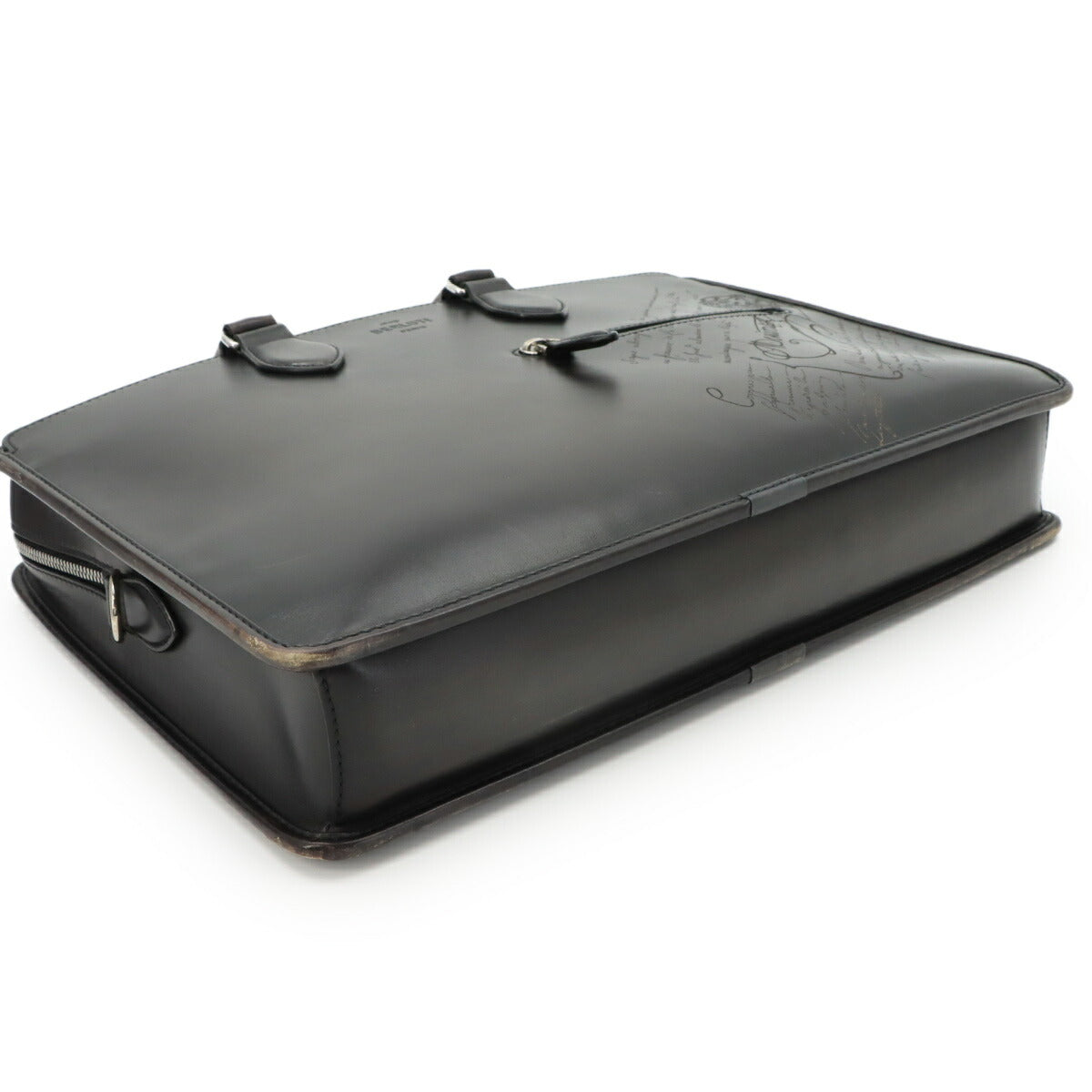 Un Jour Briefcase Business Bag Venezia Leather Black
