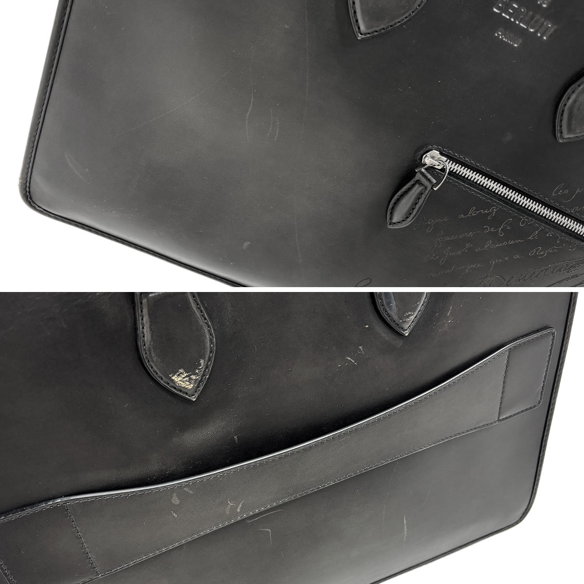 Un Jour Briefcase Business Bag Venezia Leather Black