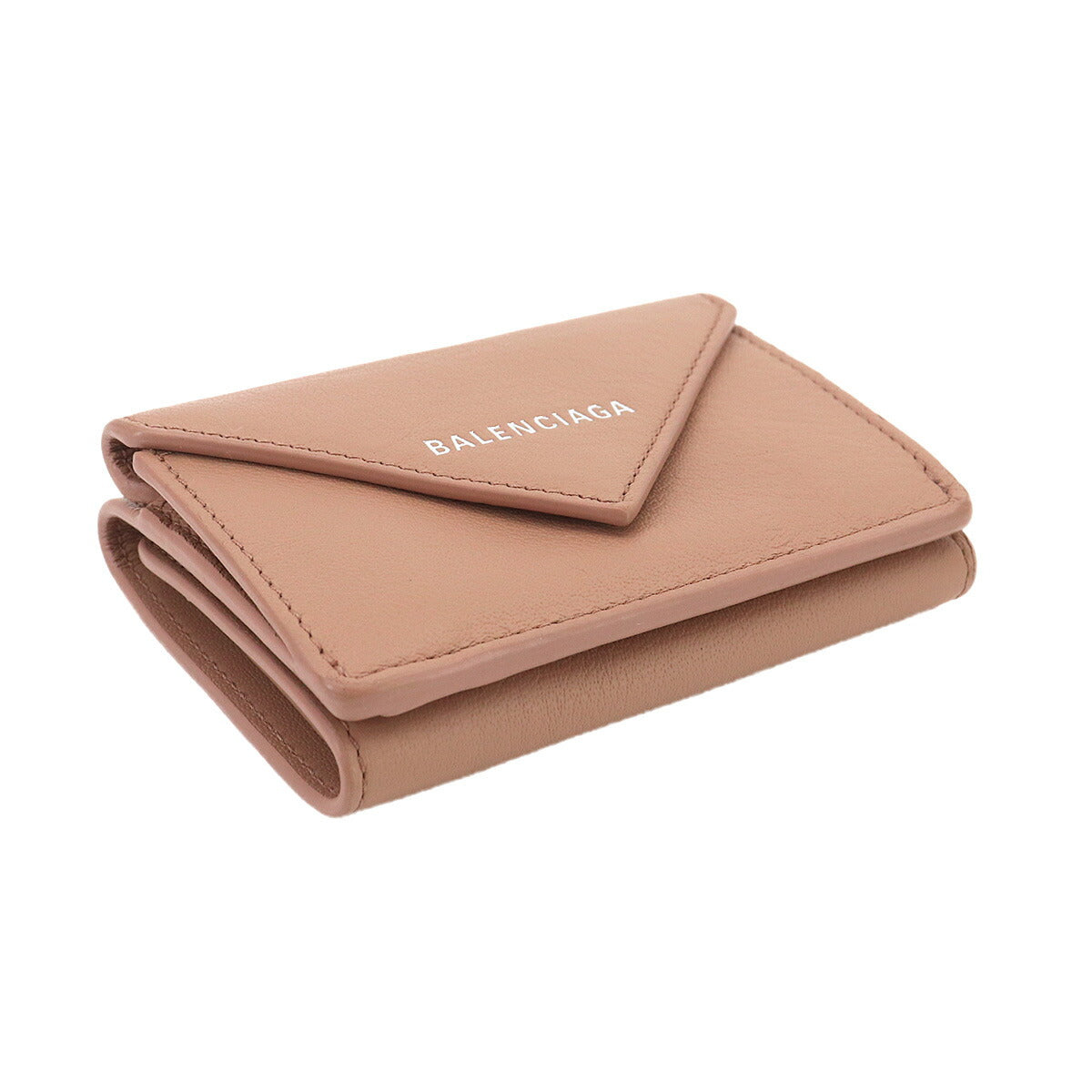 Papier Mini Wallet Leather Beige 391446 Logos Purse