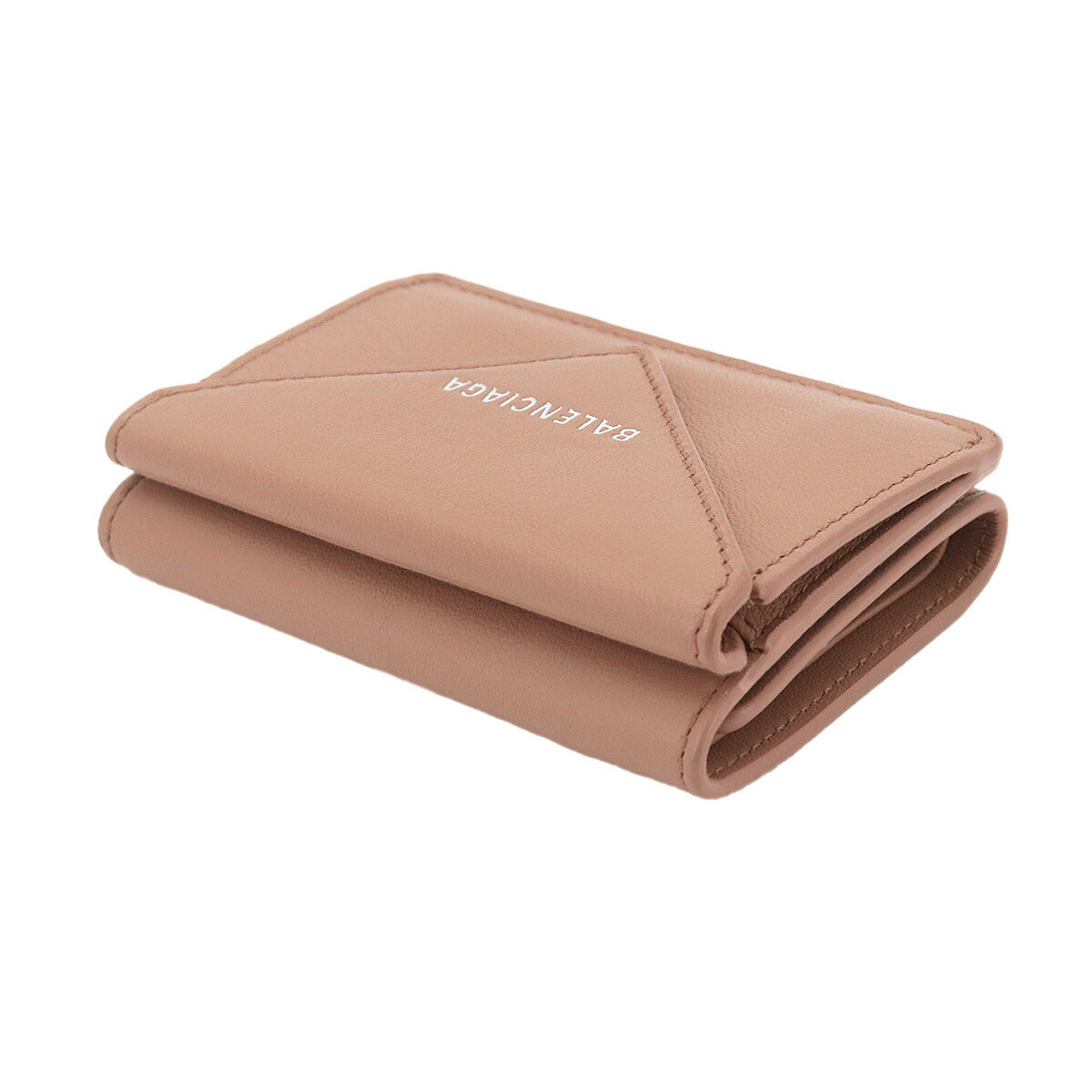 Papier Mini Wallet Leather Beige 391446 Logos Purse