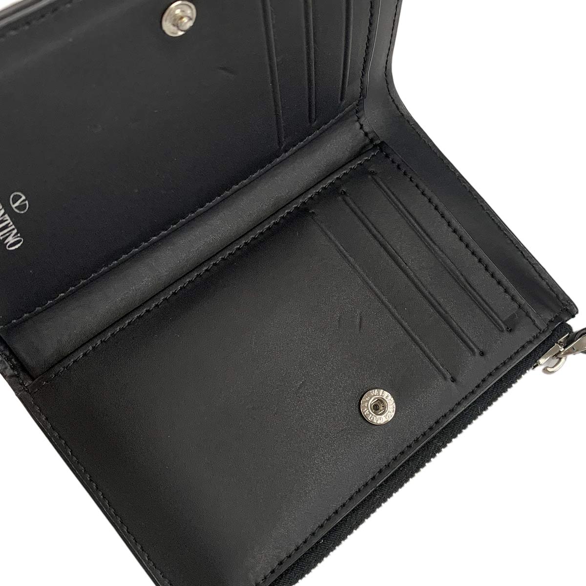 GARAVANI VLTN Logos Wallet Leather Black VY2P0R12LVN
