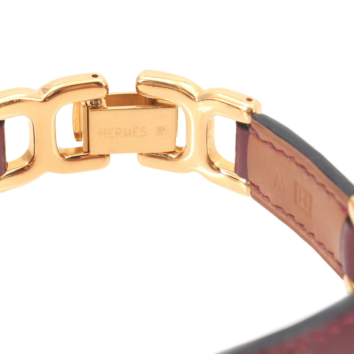 Bracelet Leather Rouge H Gold Accessory Bangle