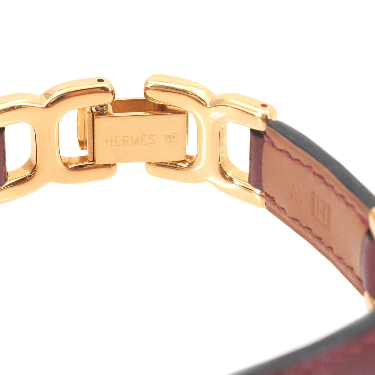Bracelet Leather Rouge H Gold Accessory Bangle