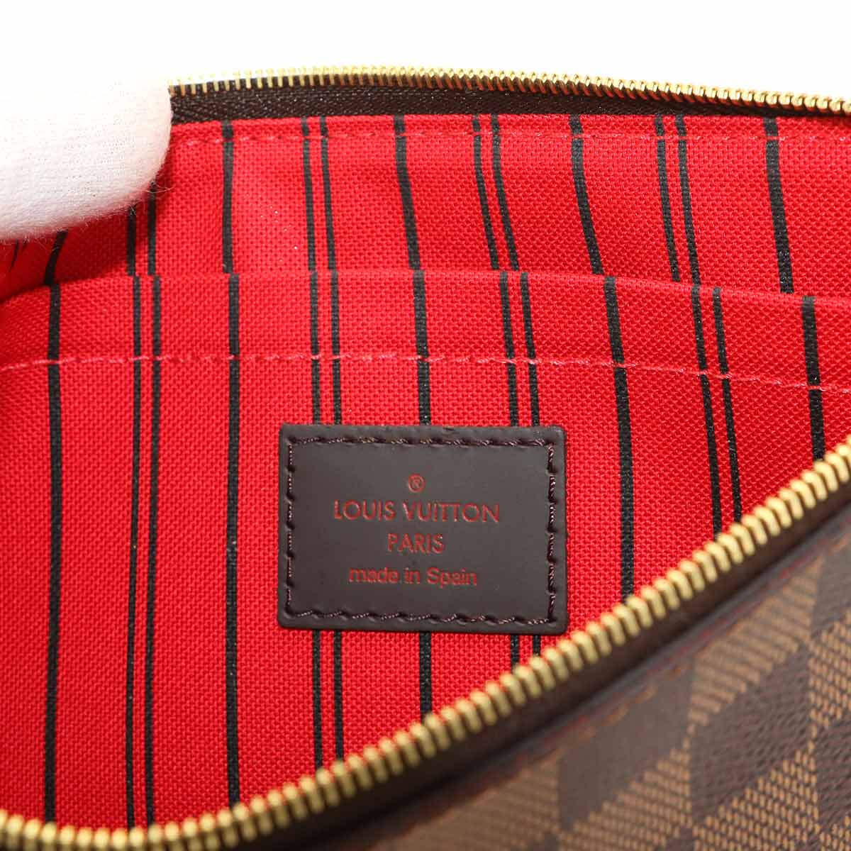 Damier Pouch Ebene Purse