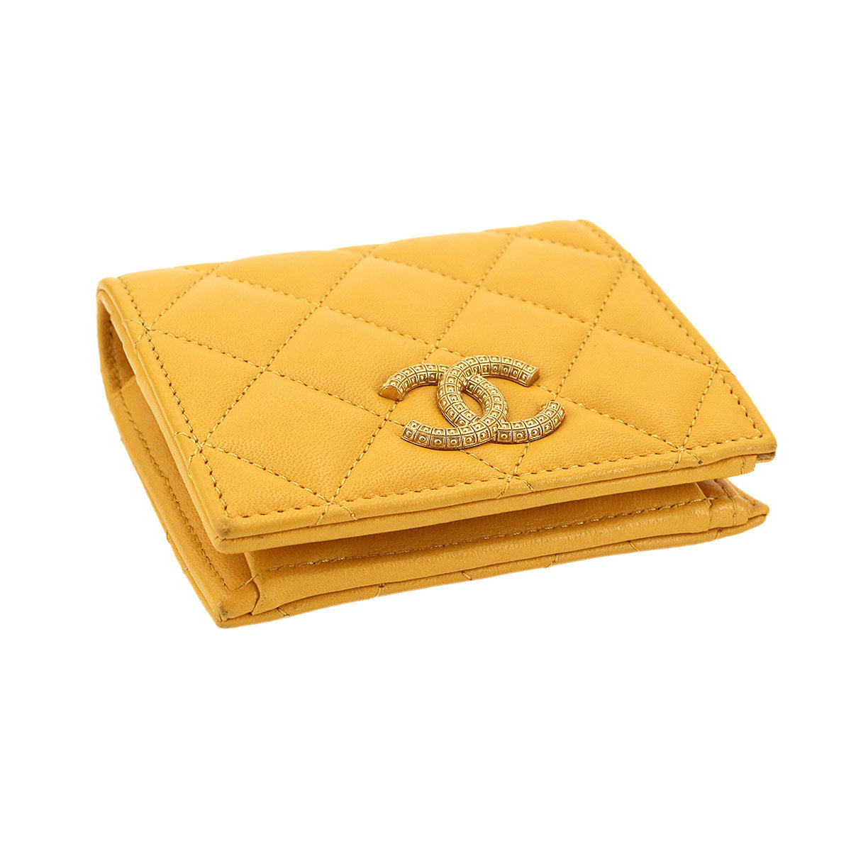 Matelasse Compact Wallet Leather Black AP0230 Purse