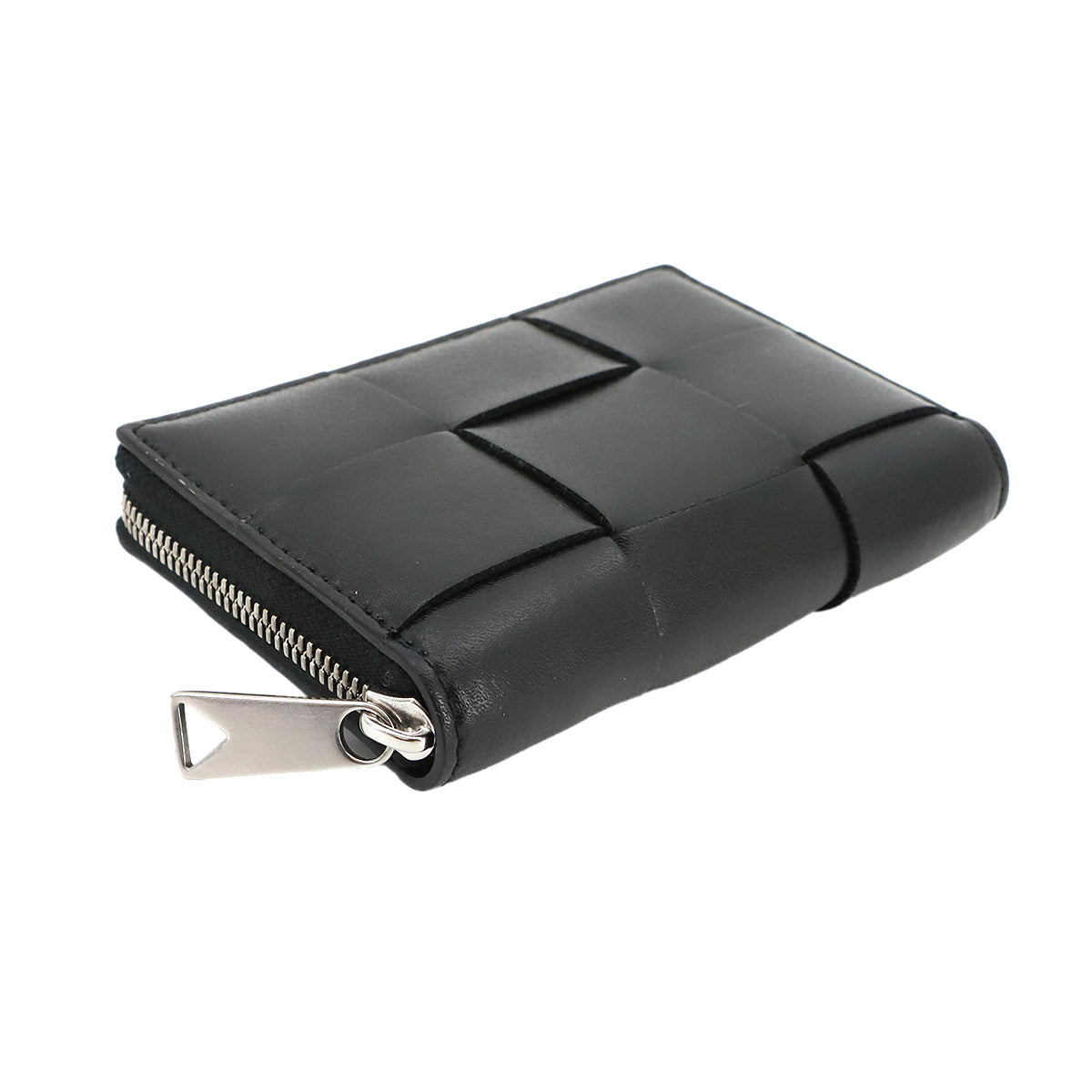 Intrecciato Cassette Coin Case Leather Black 790558