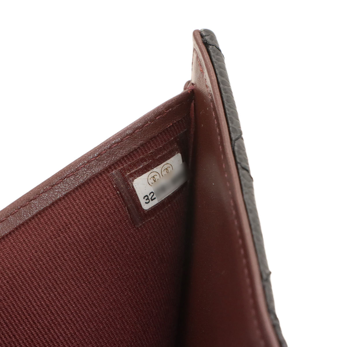 Matelasse Compact Wallet Leather Black A82288