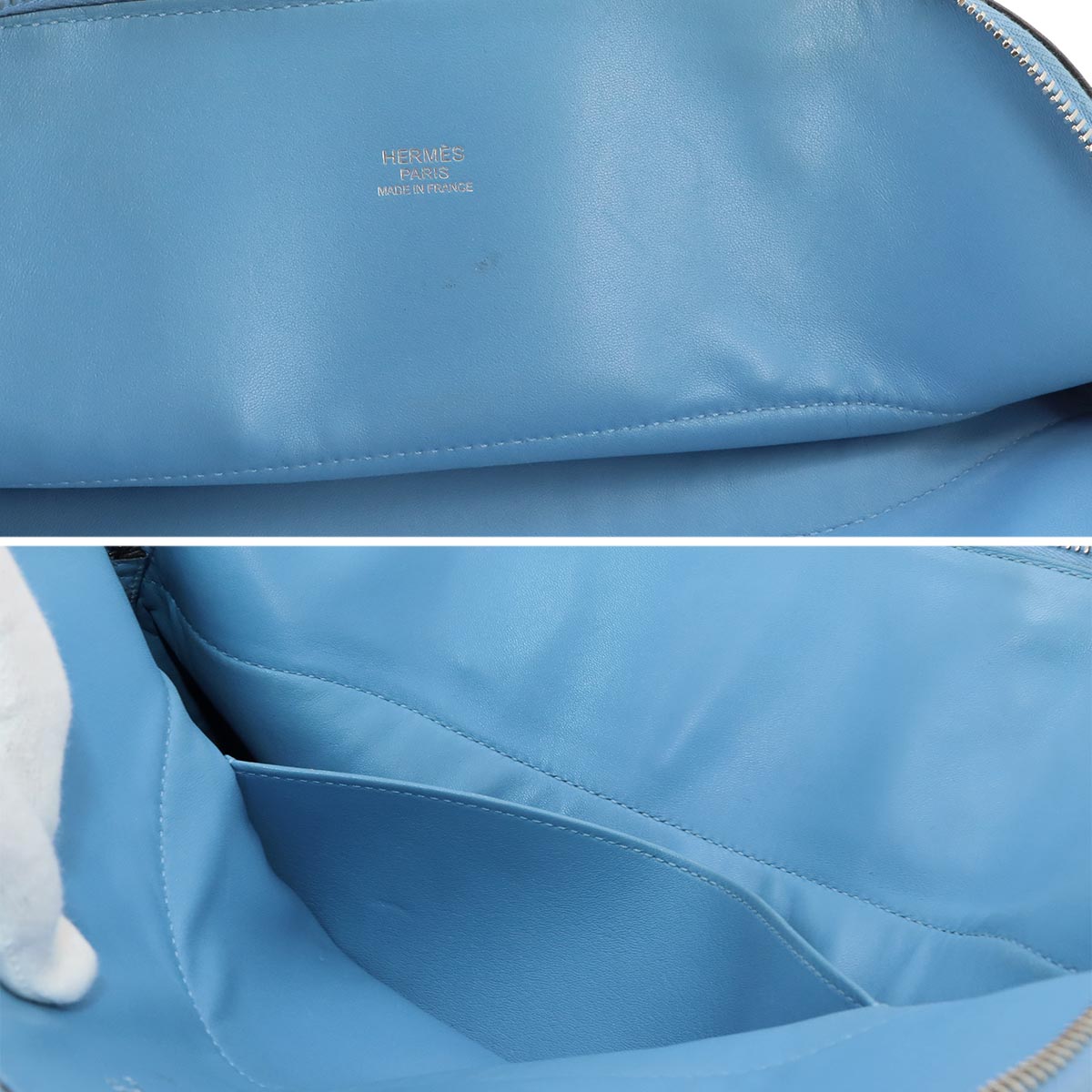 Bolide 31 2way Hand Shoulder Bag Taurillon Clemence Bleu Azur