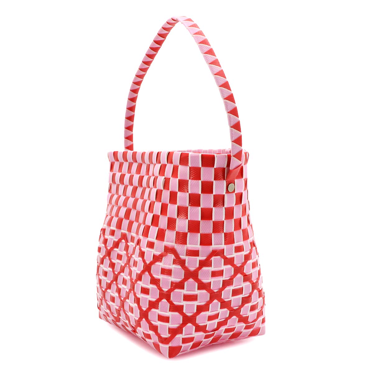Marni Market Pod Basket Hand Bag Polypropylene Pink Red Purse