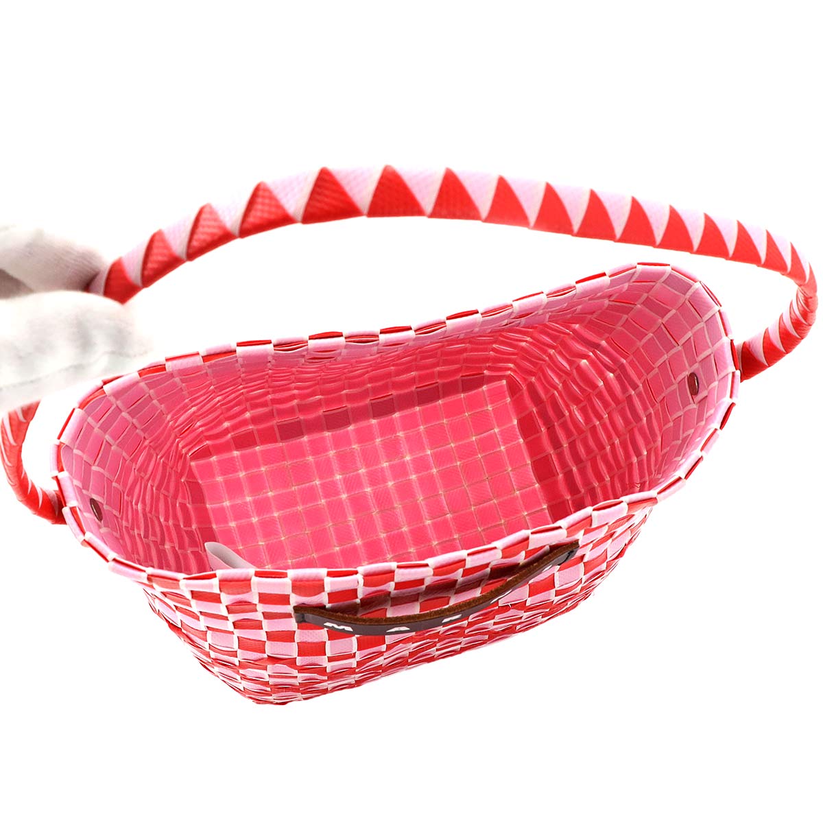 Marni Market Pod Basket Hand Bag Polypropylene Pink Red Purse
