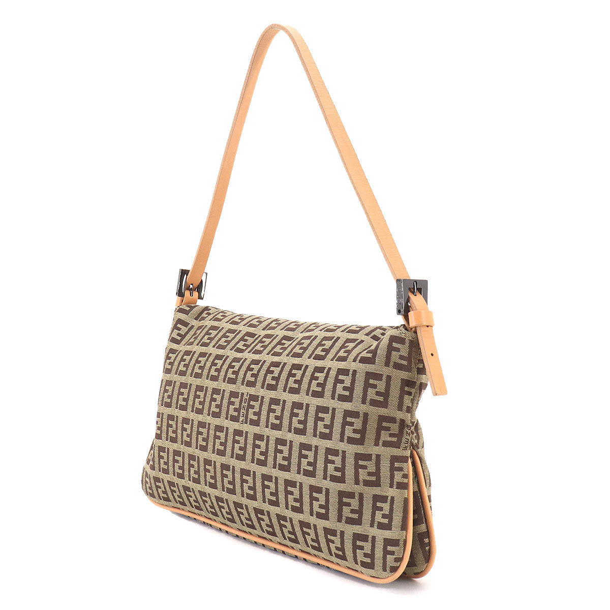 Zucchino Mamma Baguette Shoulder Bag Canvas Beige Brown 8BR009