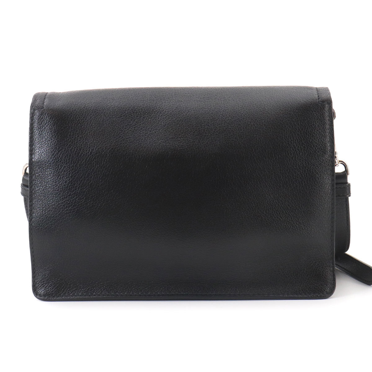Messenger Shoulder Bag Leather Nero Black 1BD296 Purse