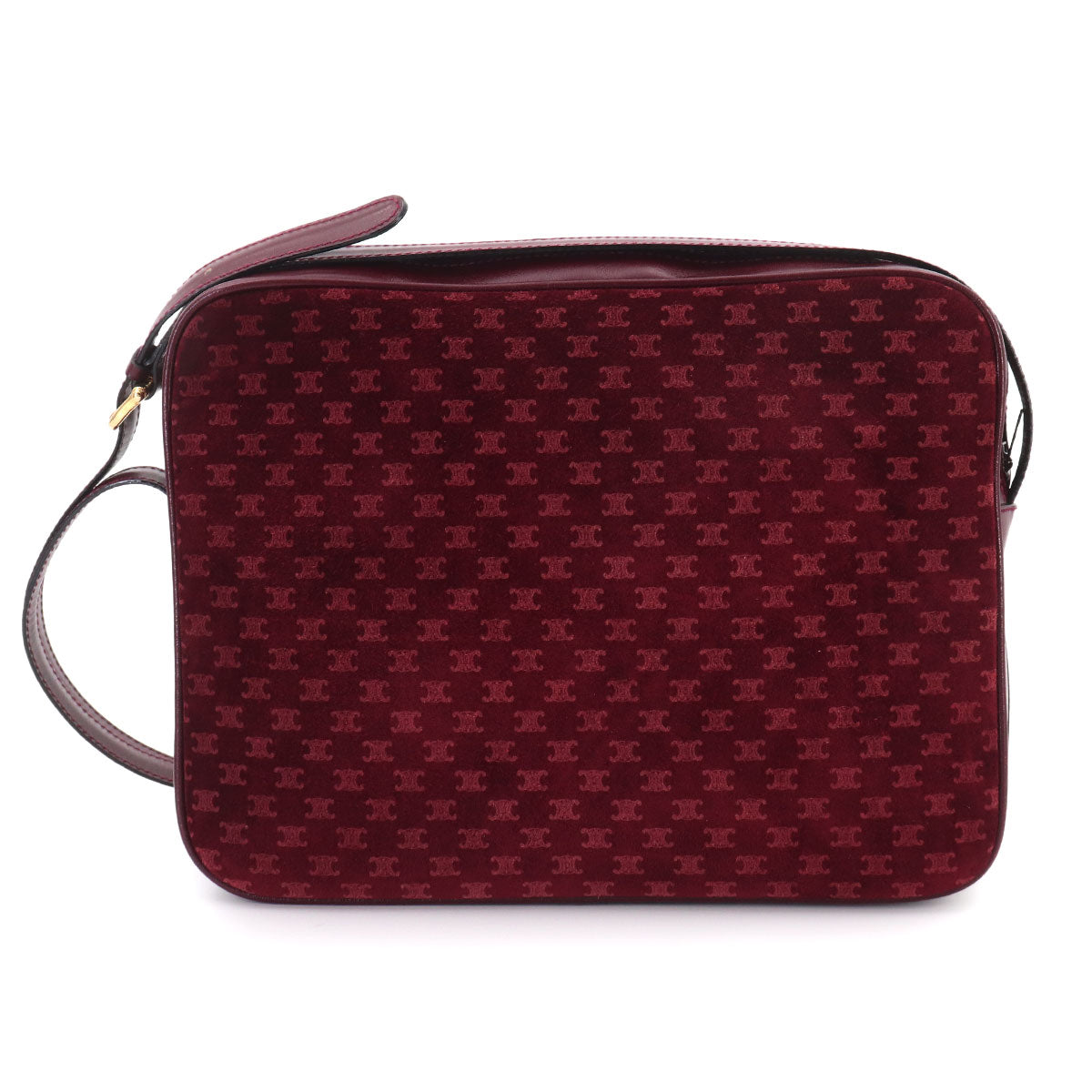 Macadam Shoulder Bag Leather Suede Bordeaux Vintage Purse