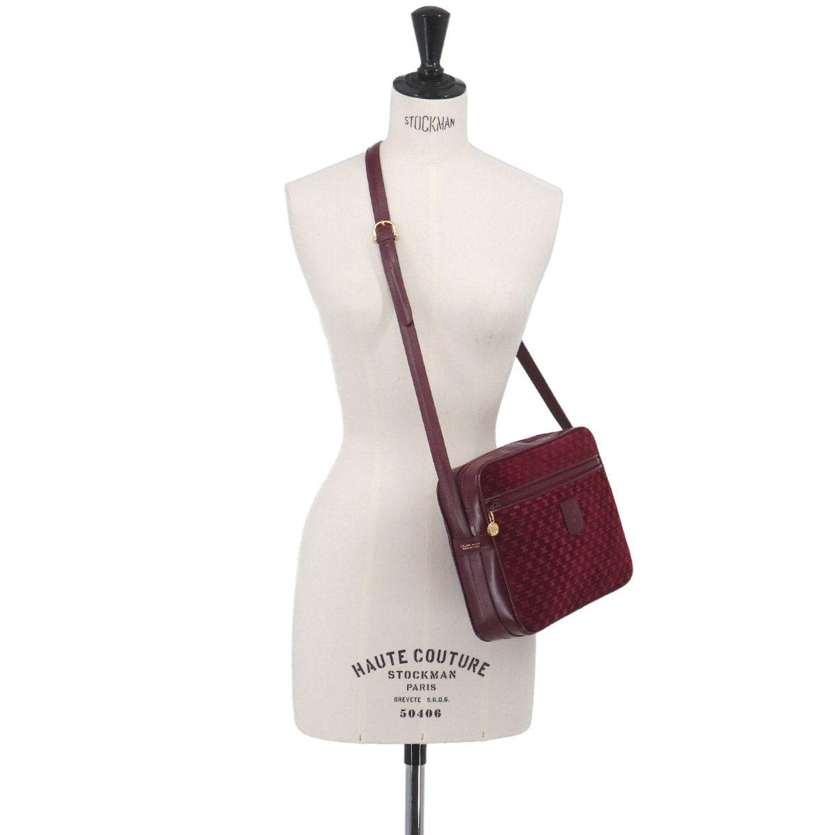 Macadam Shoulder Bag Leather Suede Bordeaux Vintage Purse
