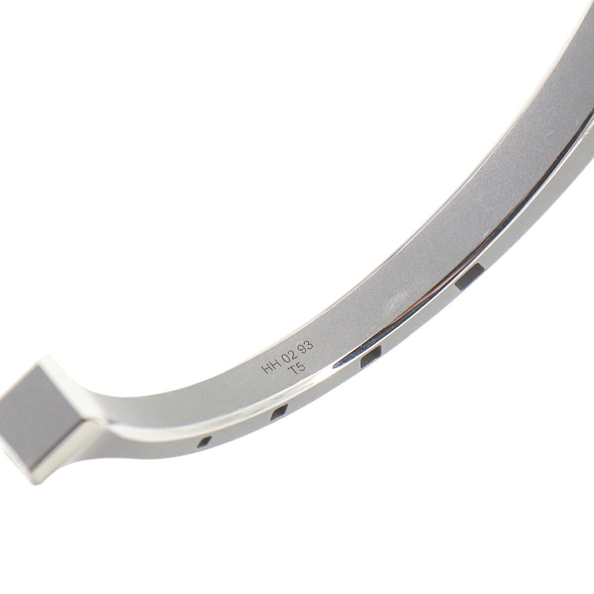 Fer a Cheval Bangle Bracelet Titanium Silver Gray T5 Accessory