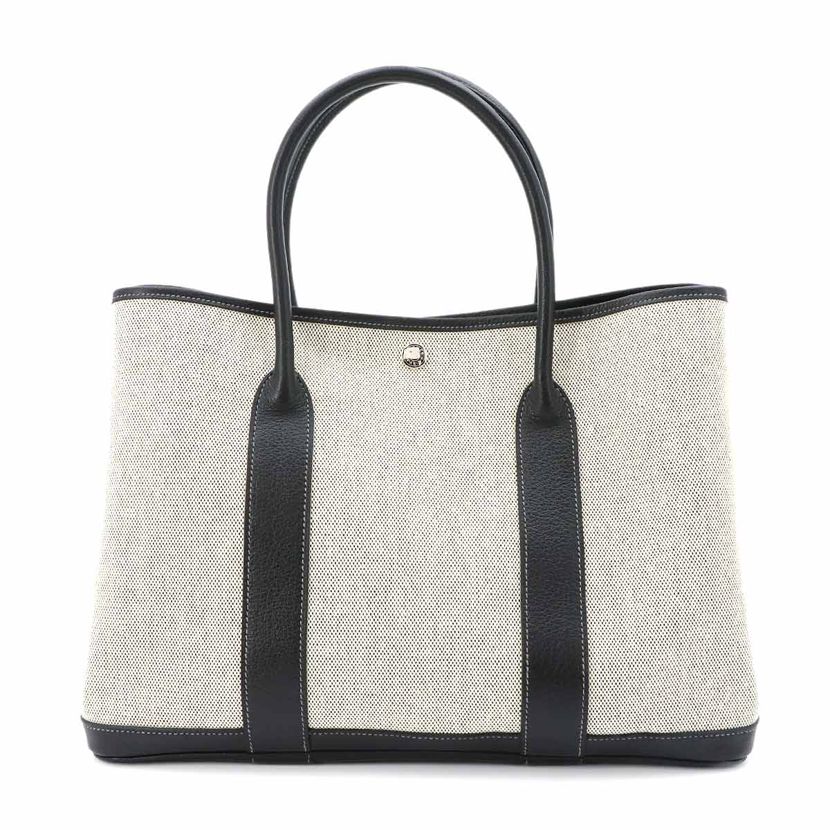 Garden Party PM Tote Bag Toile H Negonda Black Gray