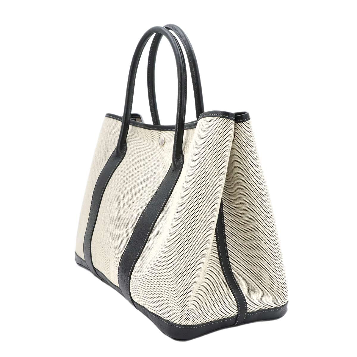 Garden Party PM Tote Bag Toile H Negonda Black Gray