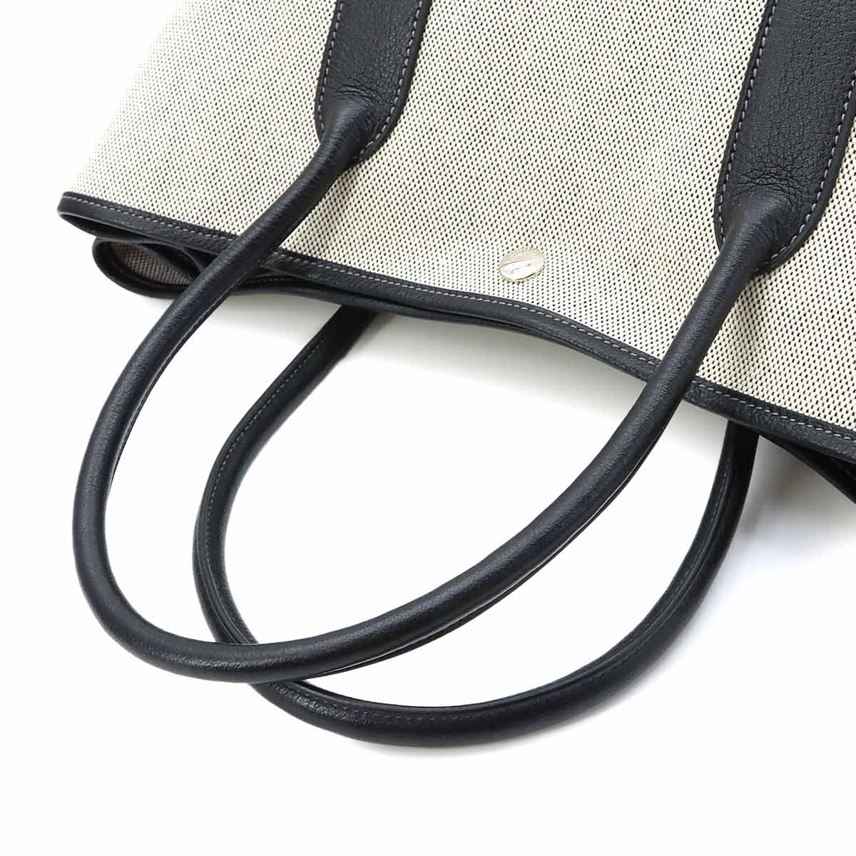 Garden Party PM Tote Bag Toile H Negonda Black Gray
