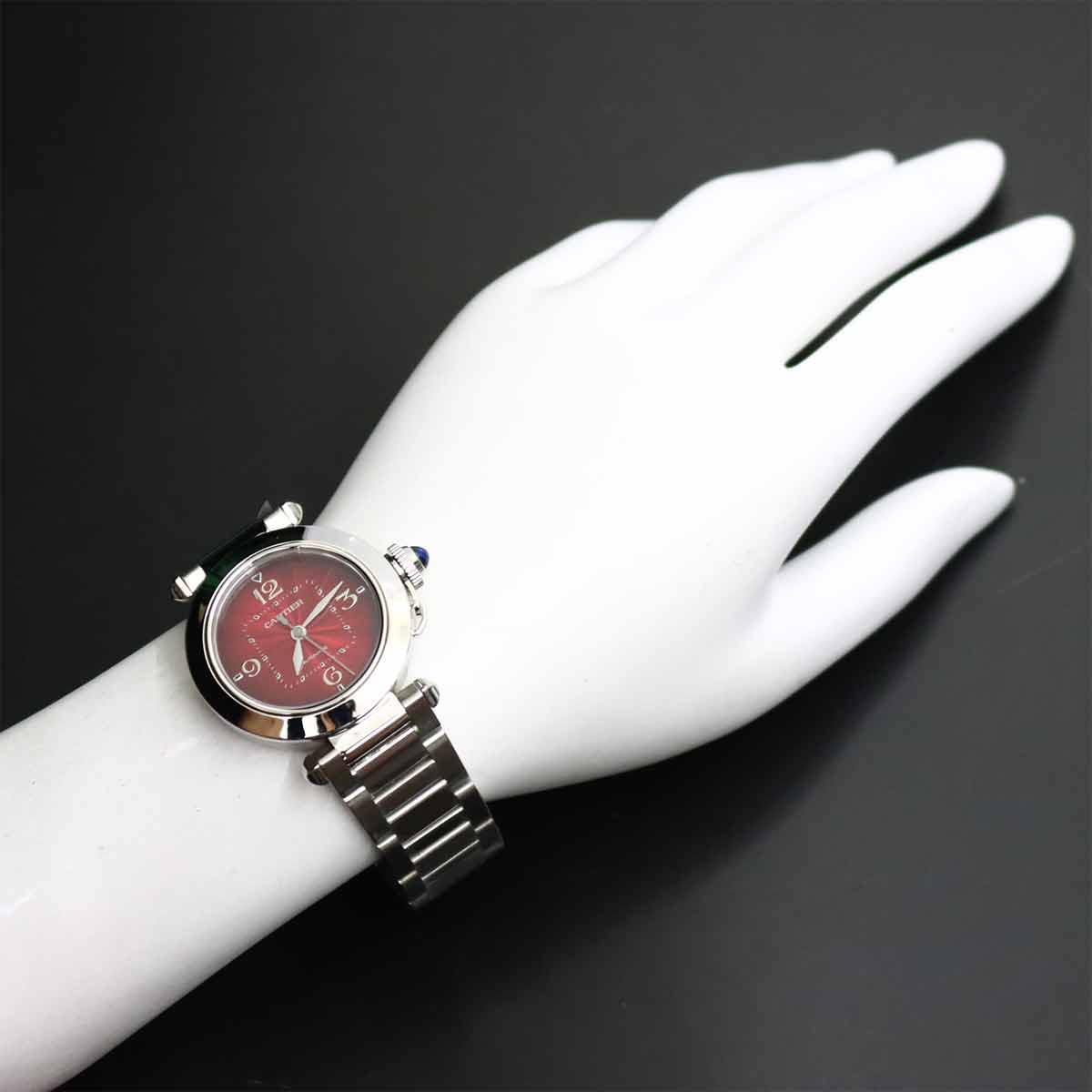 Pasha de Cartier WSPA0032 Automatic Red Dial Boys Watch