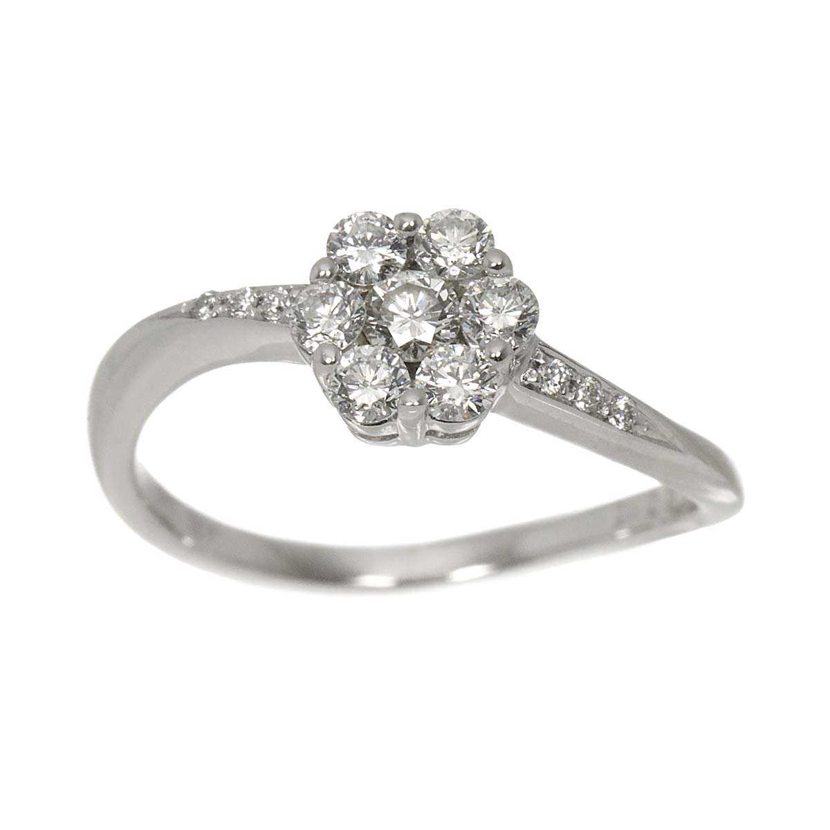 Diamond 0.29ct Ring 18K WG 750 Size3.75(US)