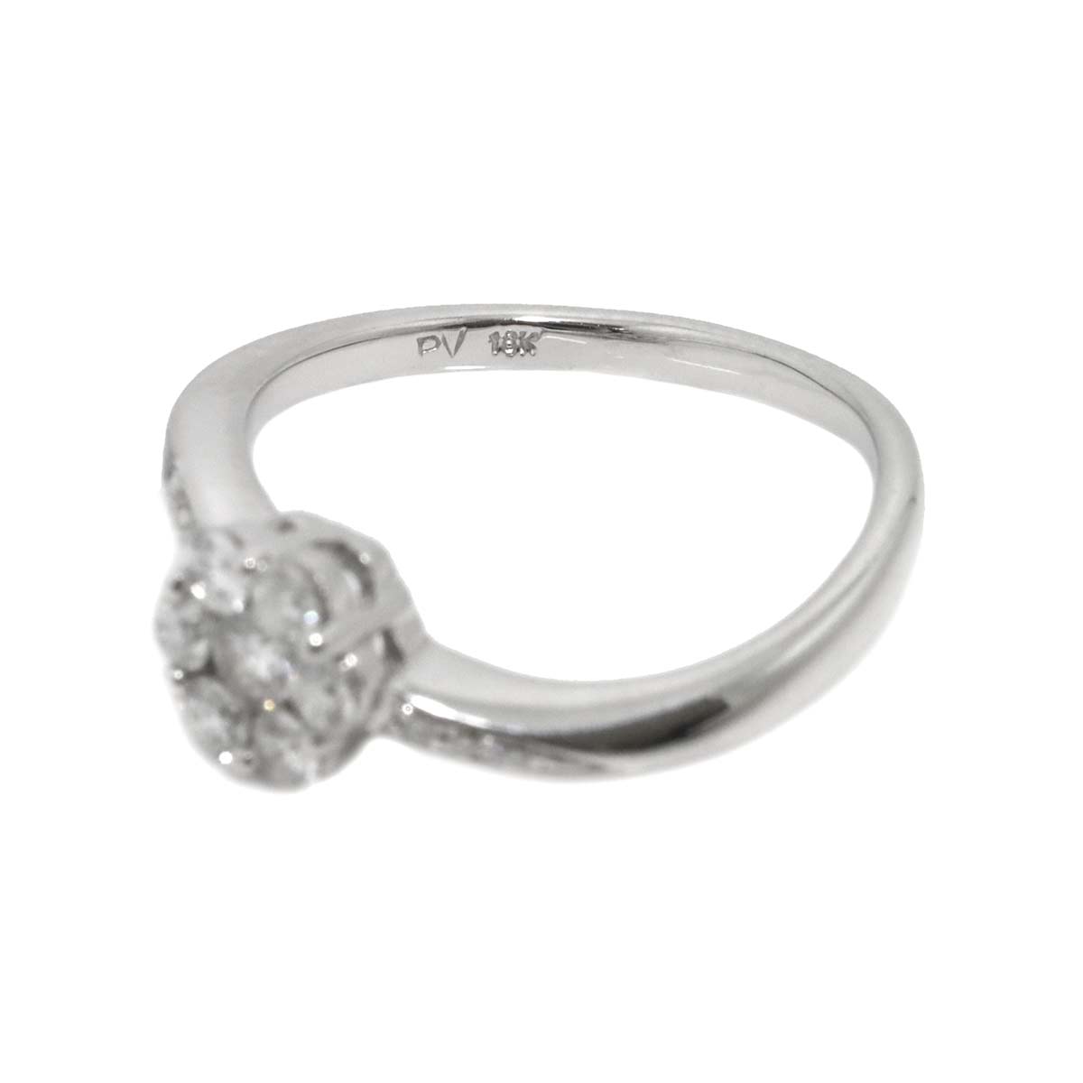 Diamond 0.29ct Ring 18K WG 750 Size3.75(US)