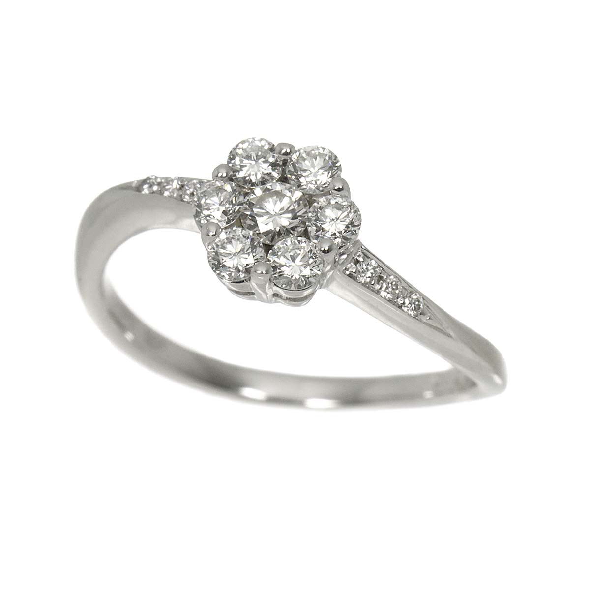 Diamond 0.29ct Ring 18K WG 750 Size3.75(US)