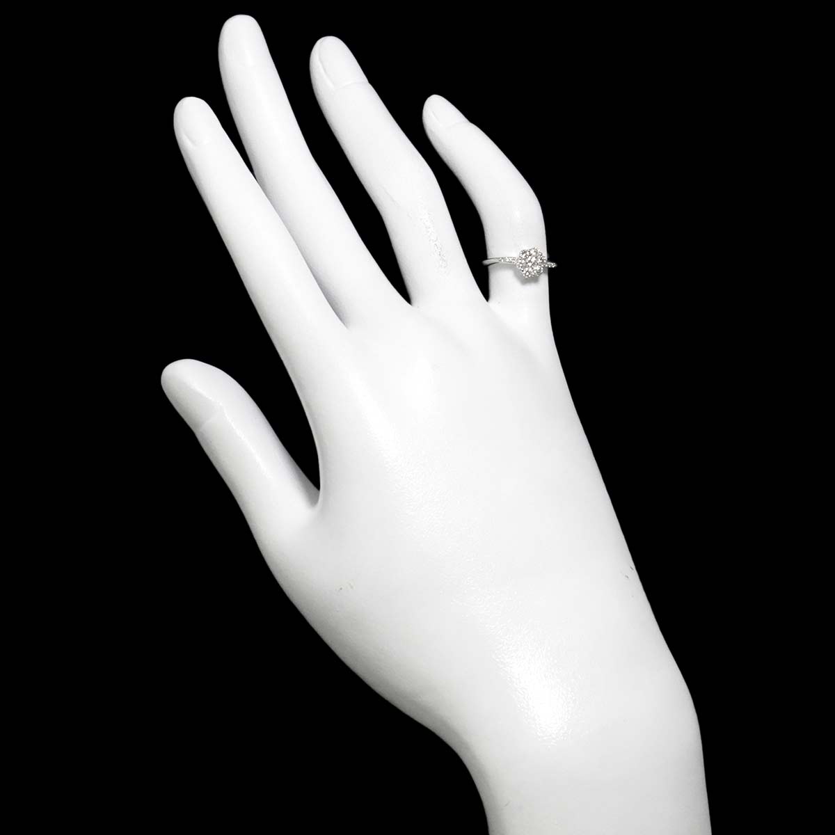Diamond 0.29ct Ring 18K WG 750 Size3.75(US)
