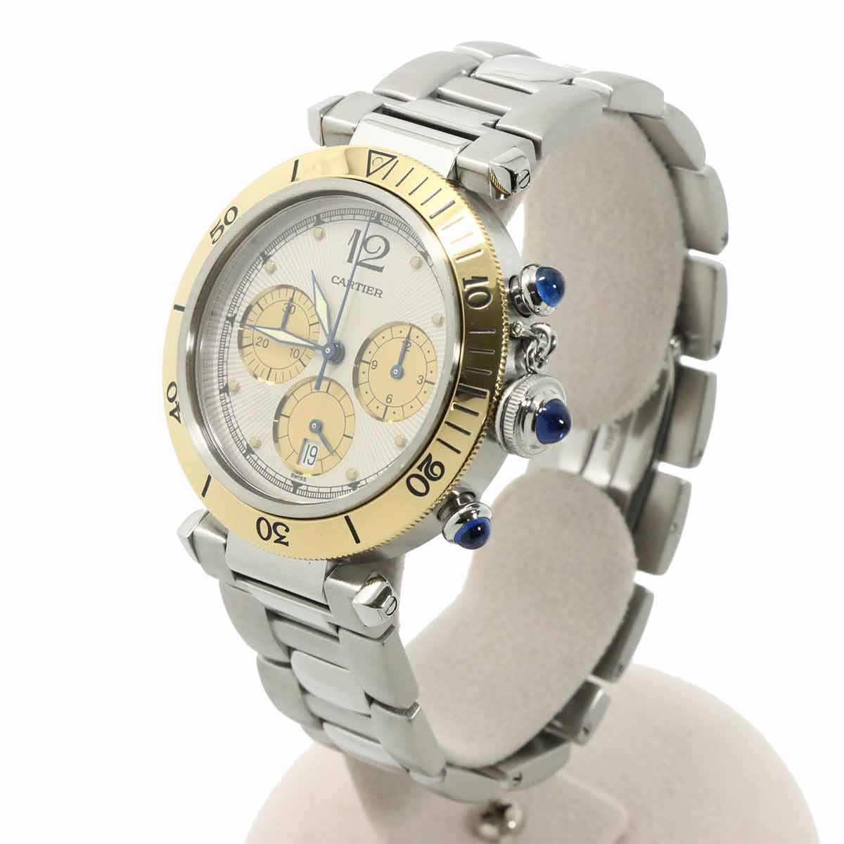 Pasha 38mm W31011H3 Chronograph Date Quartz Silver Dial
