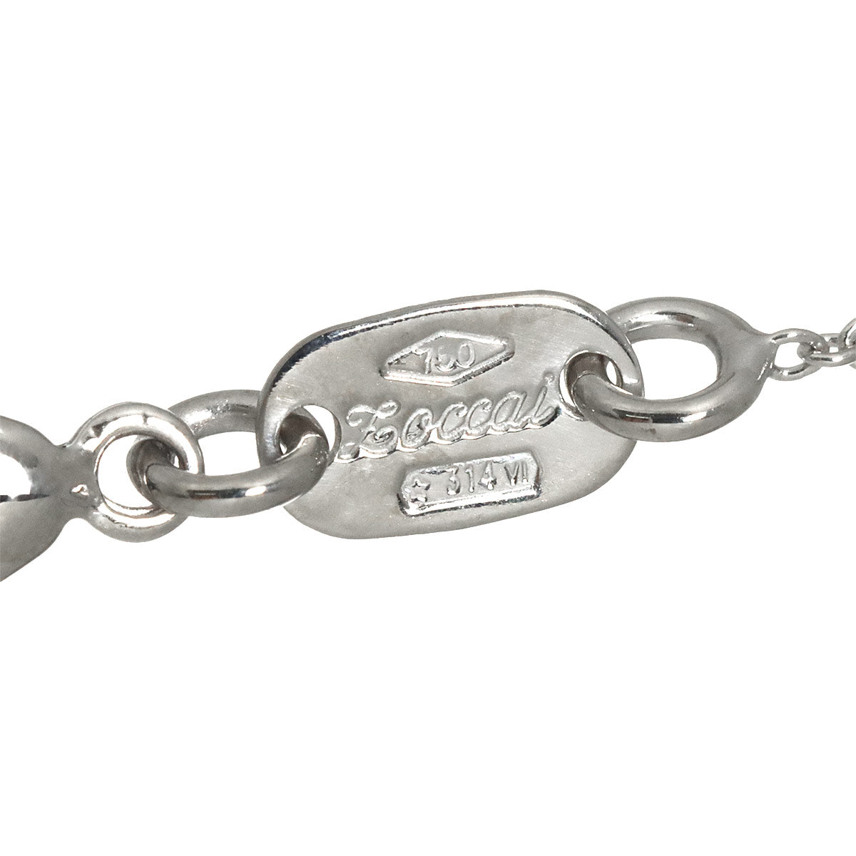 Sapphire Diamond Necklace 18K White Gold 750