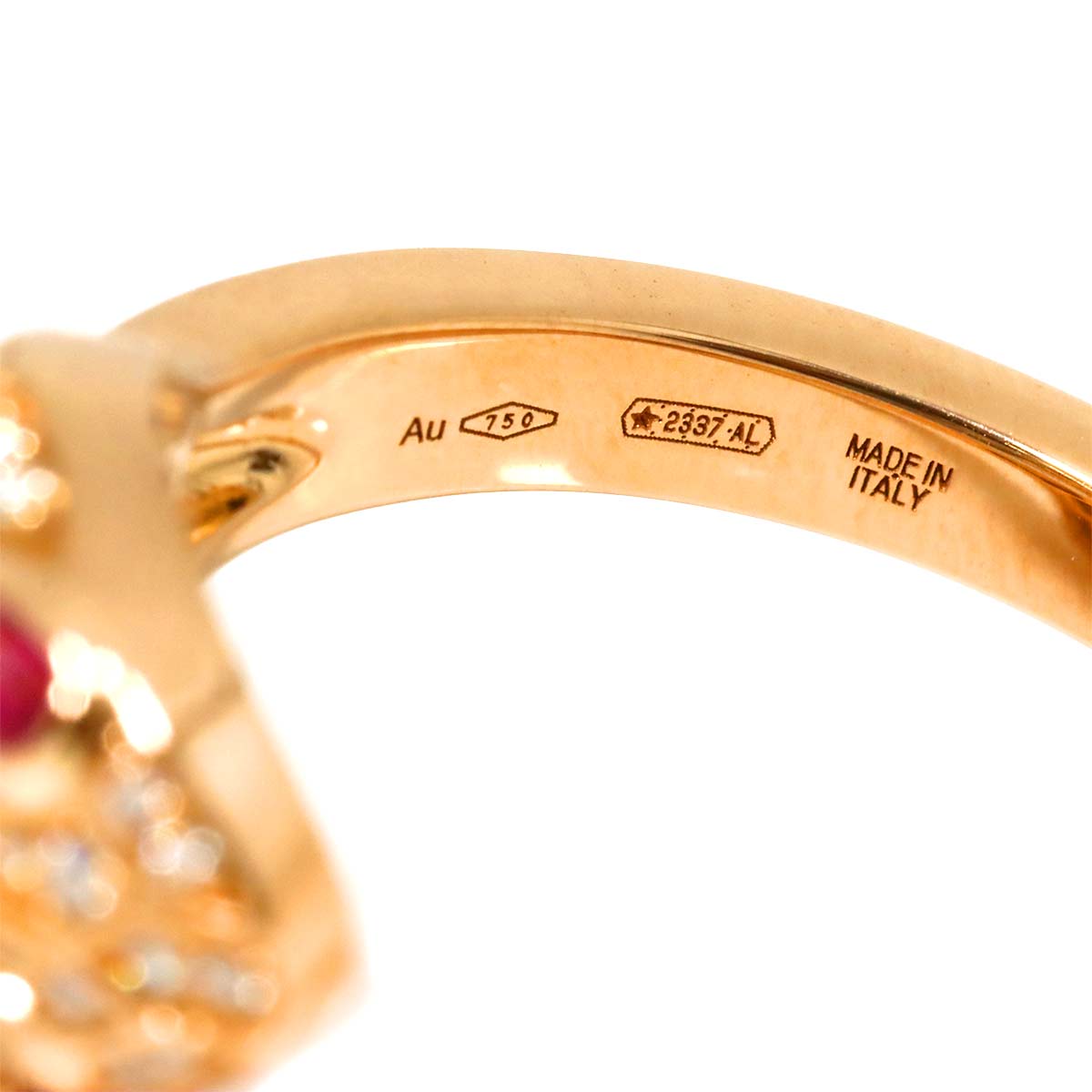 Serpenti Seduttori Diamond Rubellite Ring 18K PG Siz52 6(US) 90324183