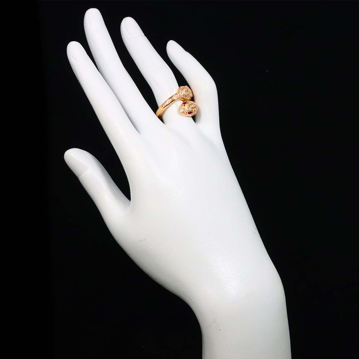 Serpenti Seduttori Diamond Rubellite Ring 18K PG Siz52 6(US) 90324183