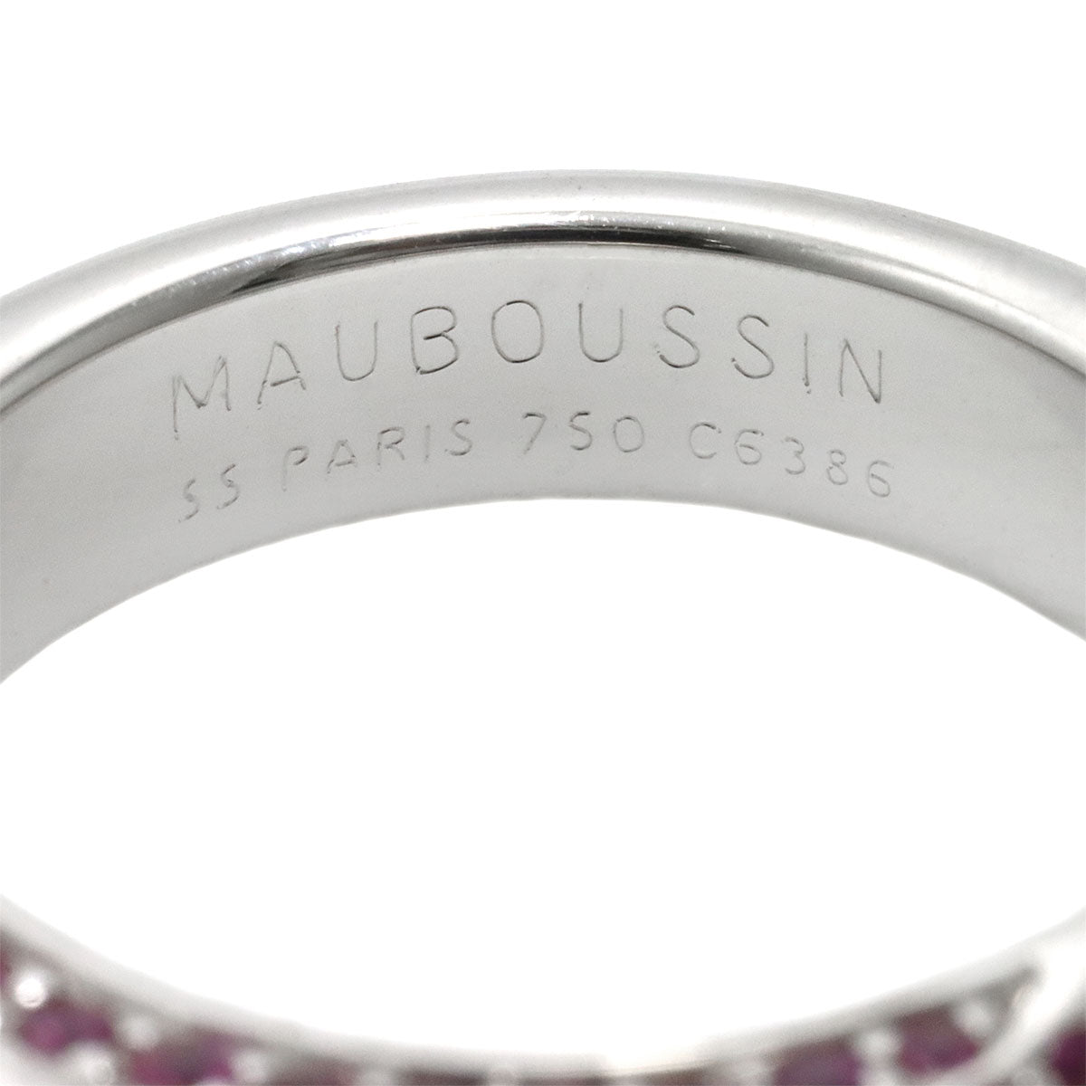 Sapphire Ring 18K WG 750 size55 7.25(US)
