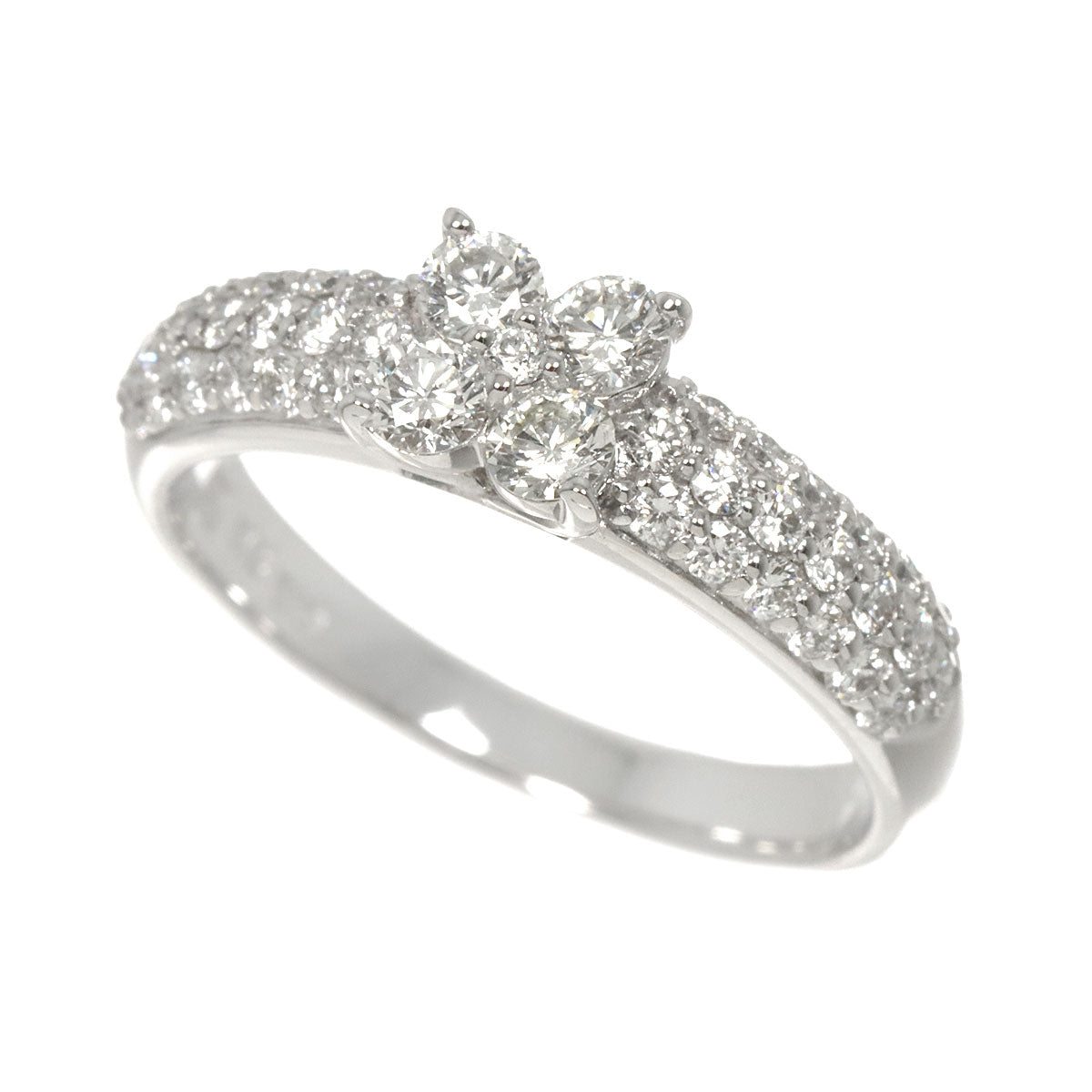 Diamond 0.70ct Ring 18K WG 750 Size5.25(US)