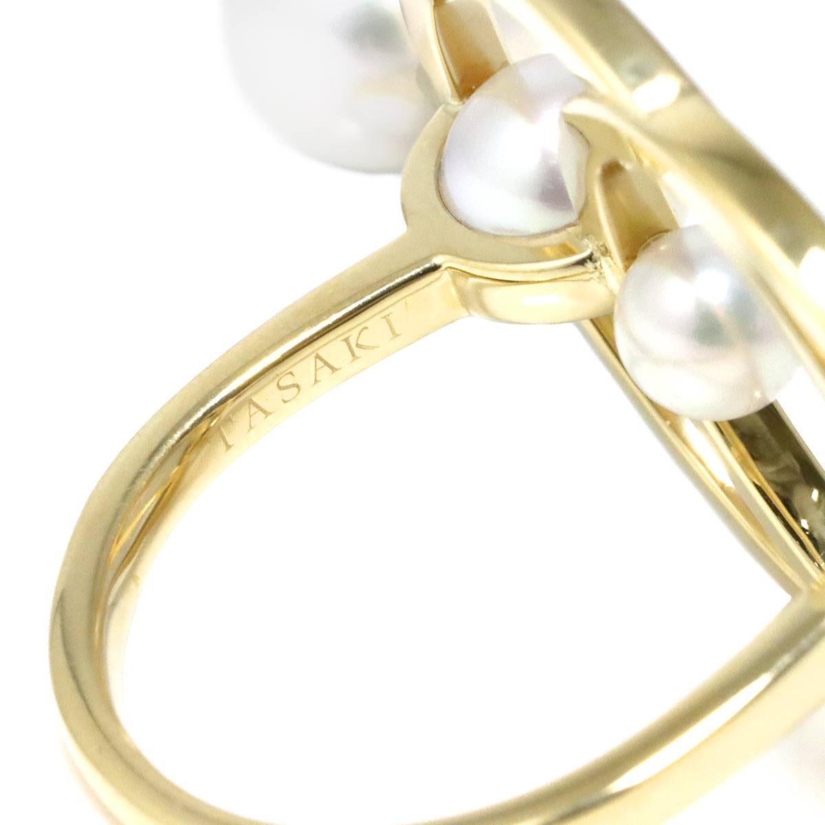 Cosmic Akoya Pearl 8.0-4.5mm Ring 18K YG 750 6.25-6.5(US)