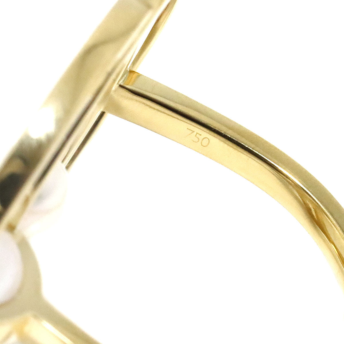 Cosmic Akoya Pearl 8.0-4.5mm Ring 18K YG 750 6.25-6.5(US)