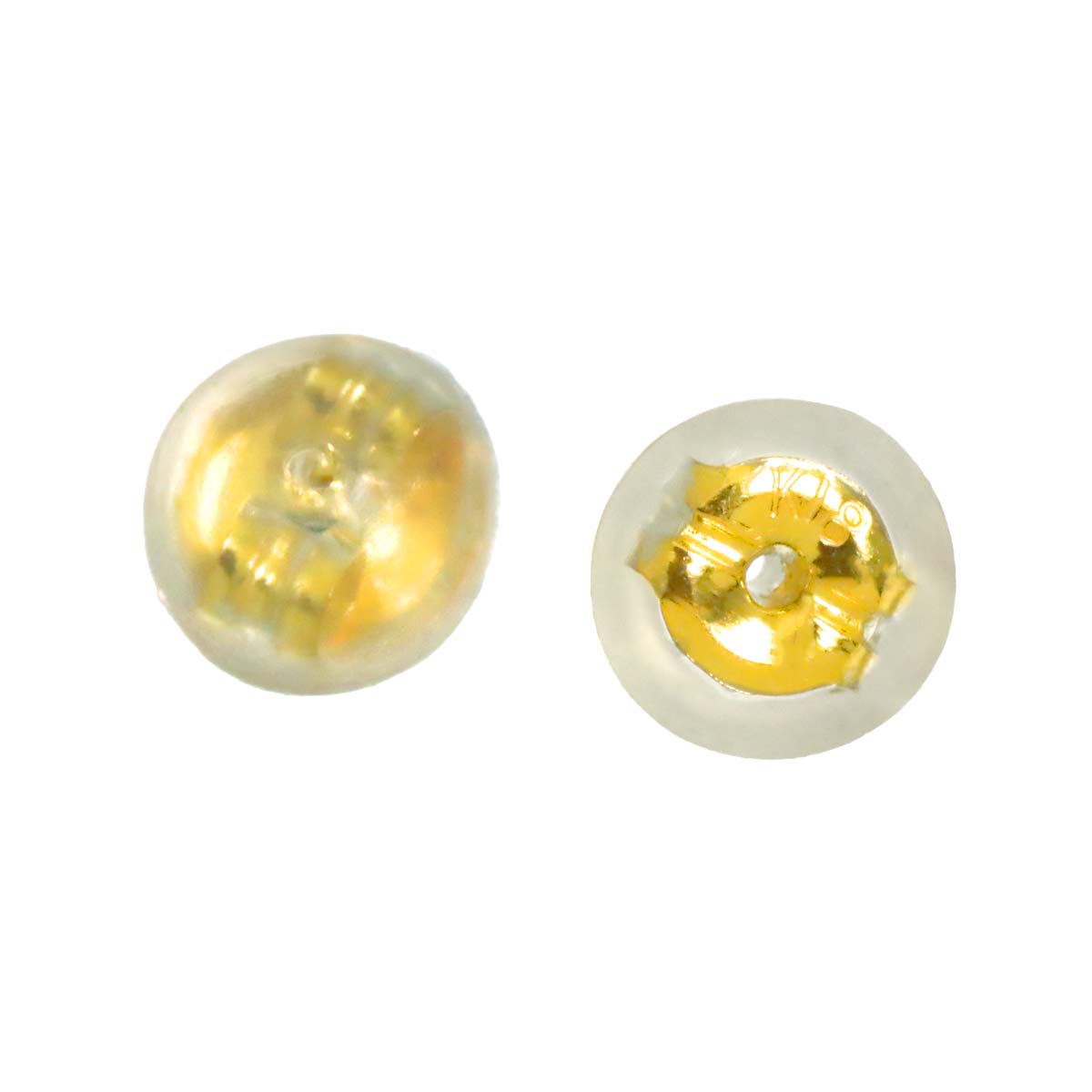 Garnet Earrings Pierced 18K YG 750