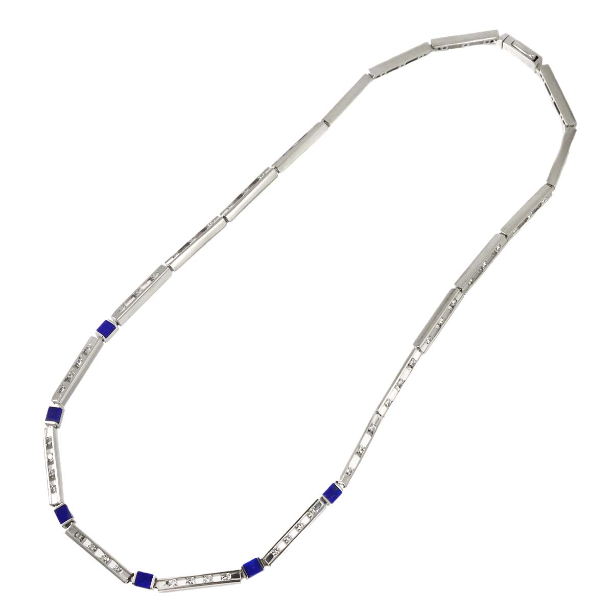 Lapis Lazuli Diamond 2.05ct Necklace Pt