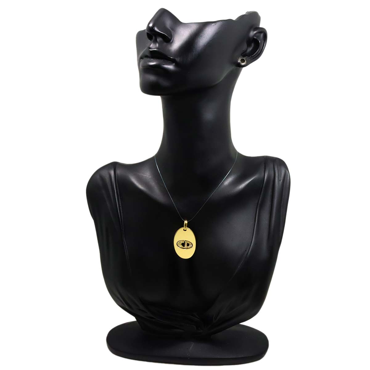 Christian Dior Diamond Pendant Top 18K YG Yellow Gold 750