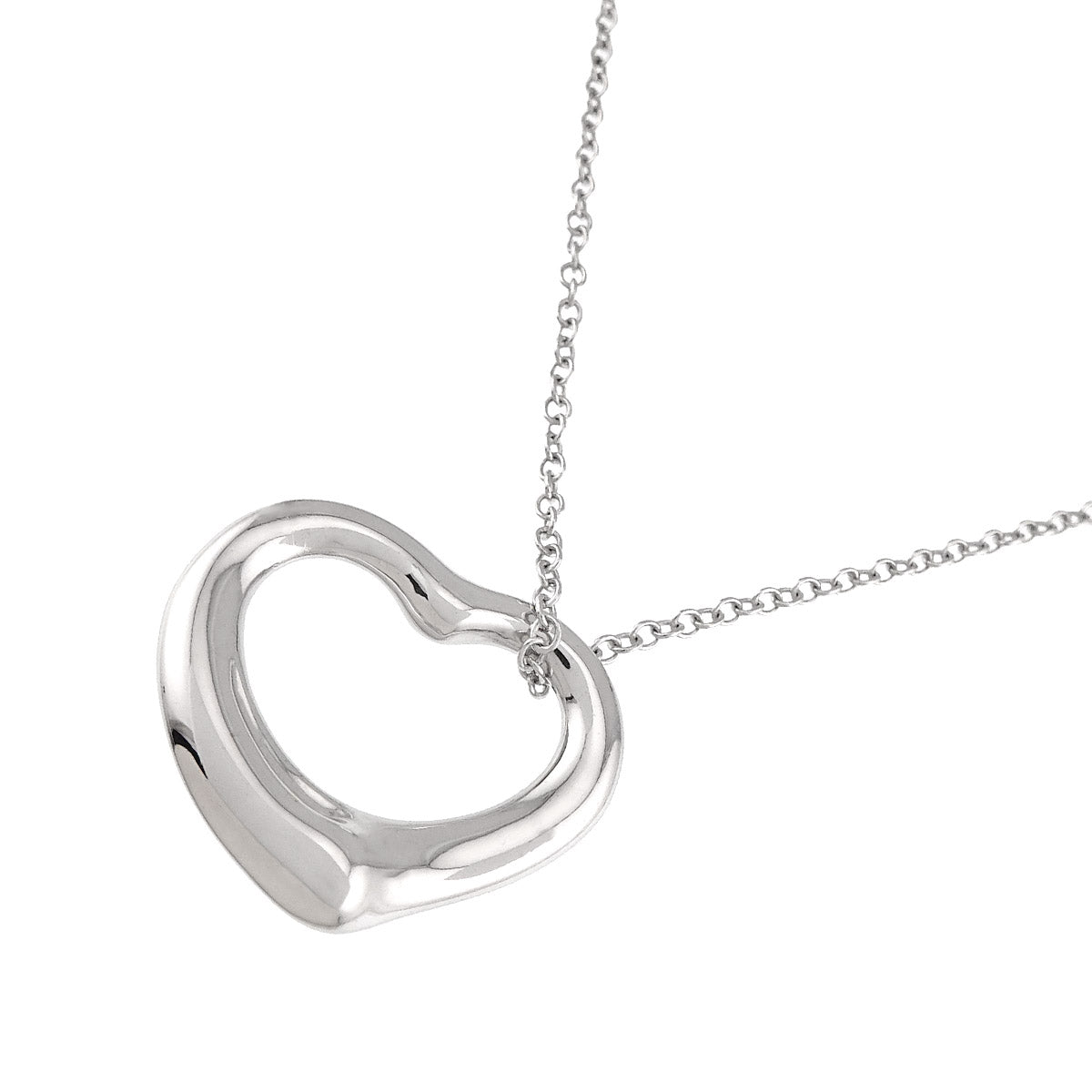 Open Heart Necklace Silver 925