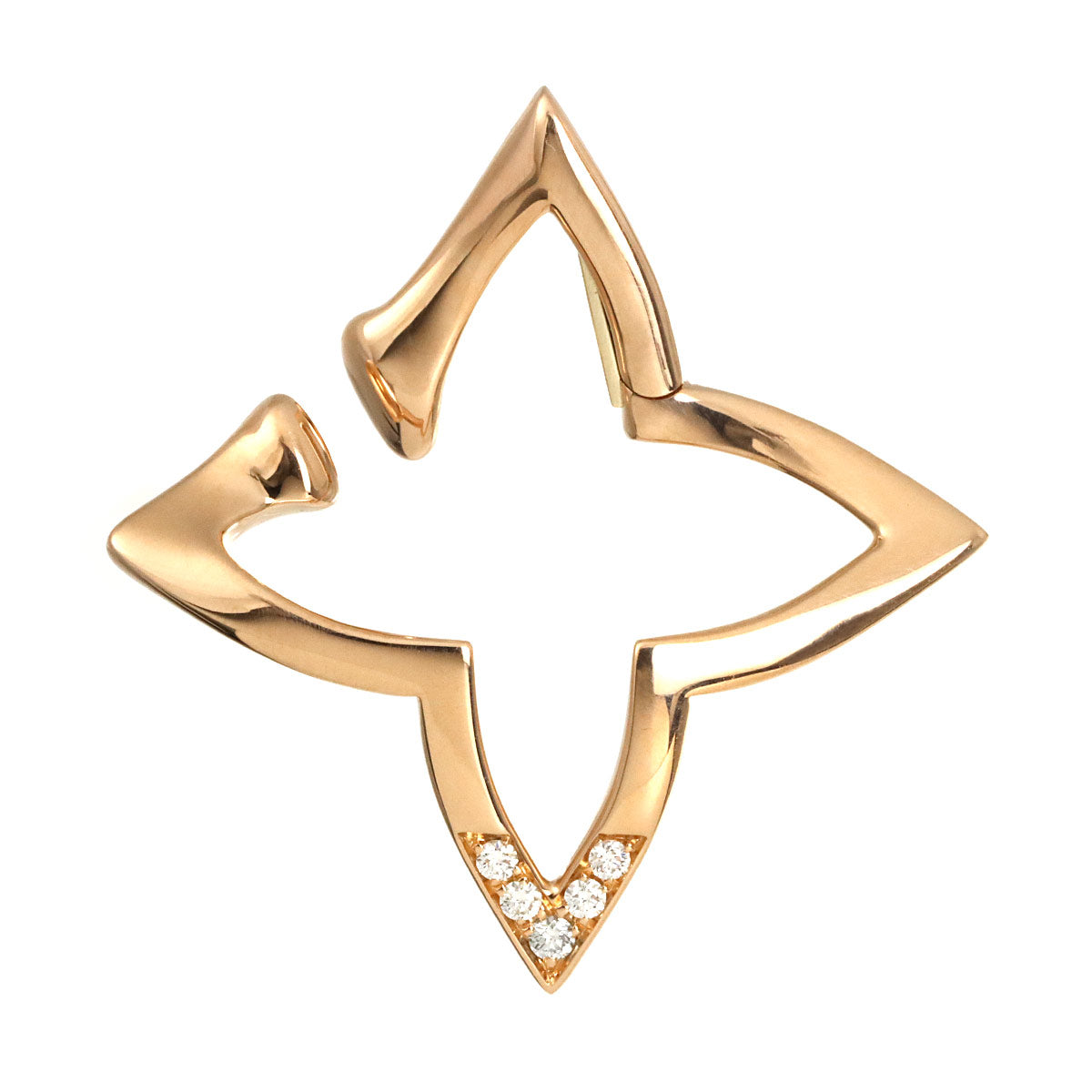 Blossom Diamond Ear cuff 18K PG 750 For the left ear