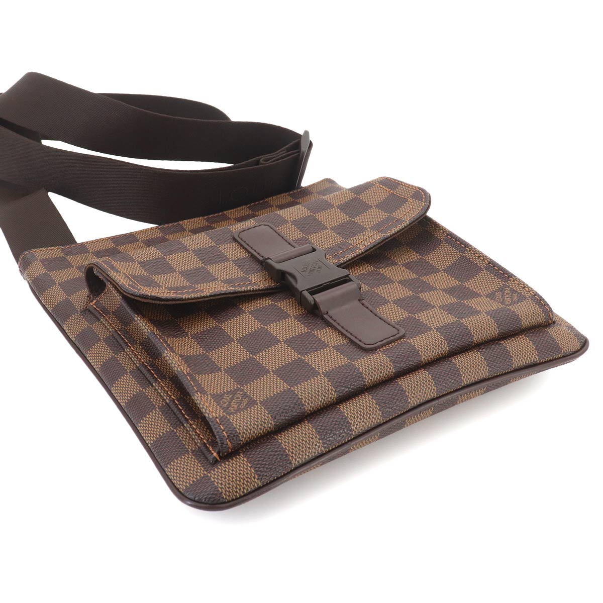 Damier Pochette Melville Shoulder Bag Ebene N51127