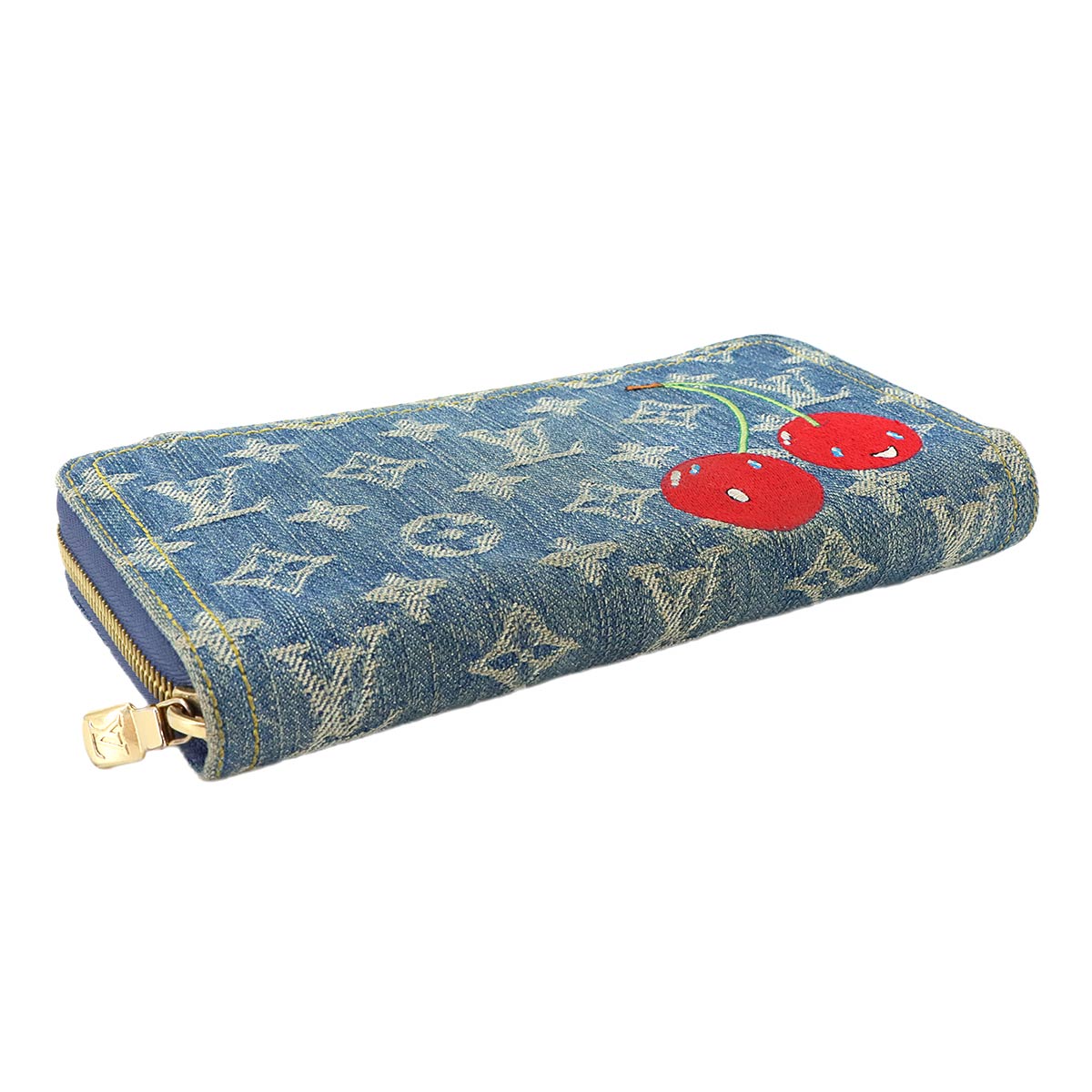 LVxTM Zippy Wallet Monogram Cherry Denim Blue M23161