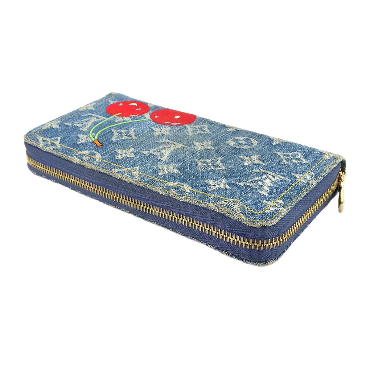 LVxTM Zippy Wallet Monogram Cherry Denim Blue M23161