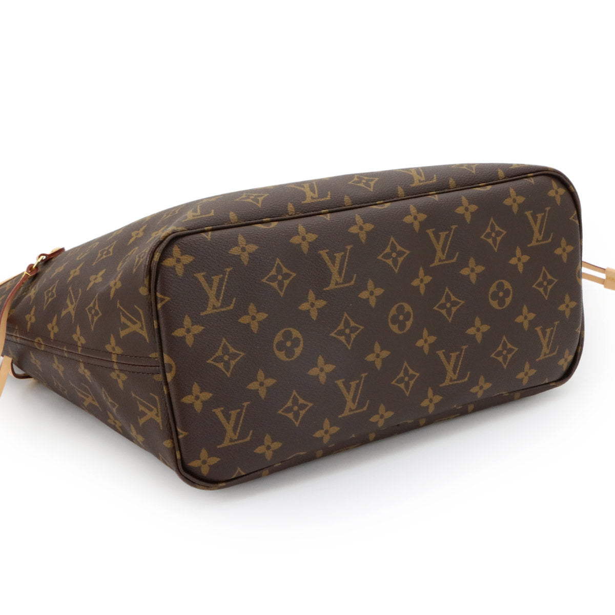 Monogram Neverfull MM Tote Bag Brown Cerise M46987