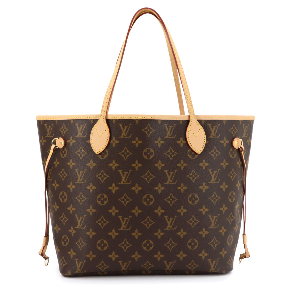 Monogram Neverfull MM Tote Bag Brown Cerise M46987