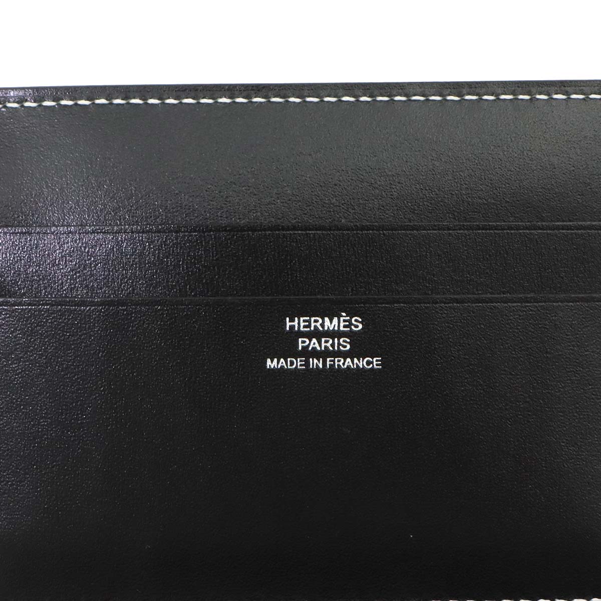 H Sellier Card holder Case Box Calf Black