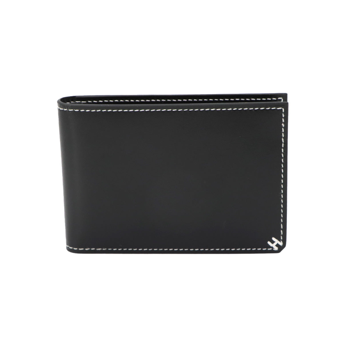 H Sellier Card holder Case Box Calf Black