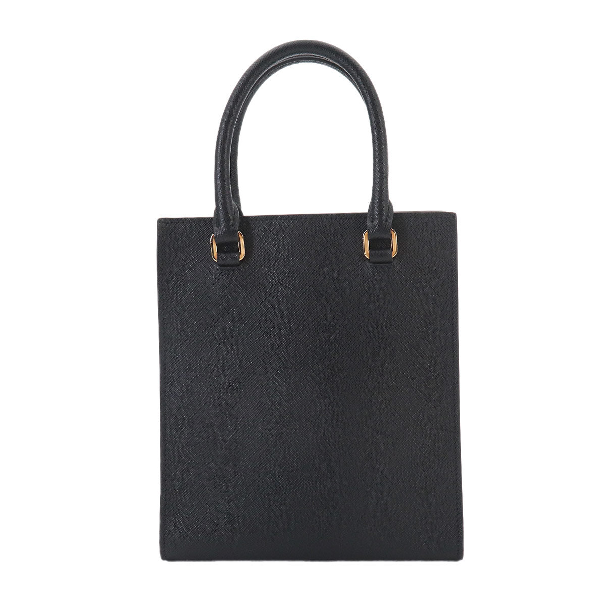 2way Hand Shoulder Bag Saffiano Leather Nero Black Purse
