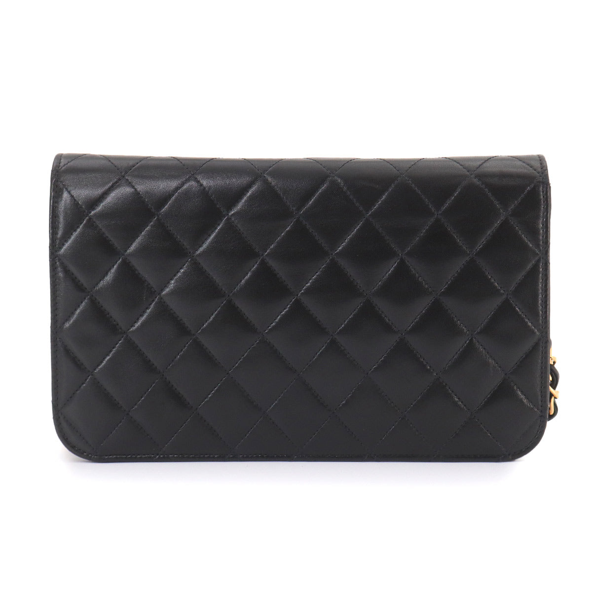 Matelasse Chain Shoulder Bag Leather Black A03568 Vintage